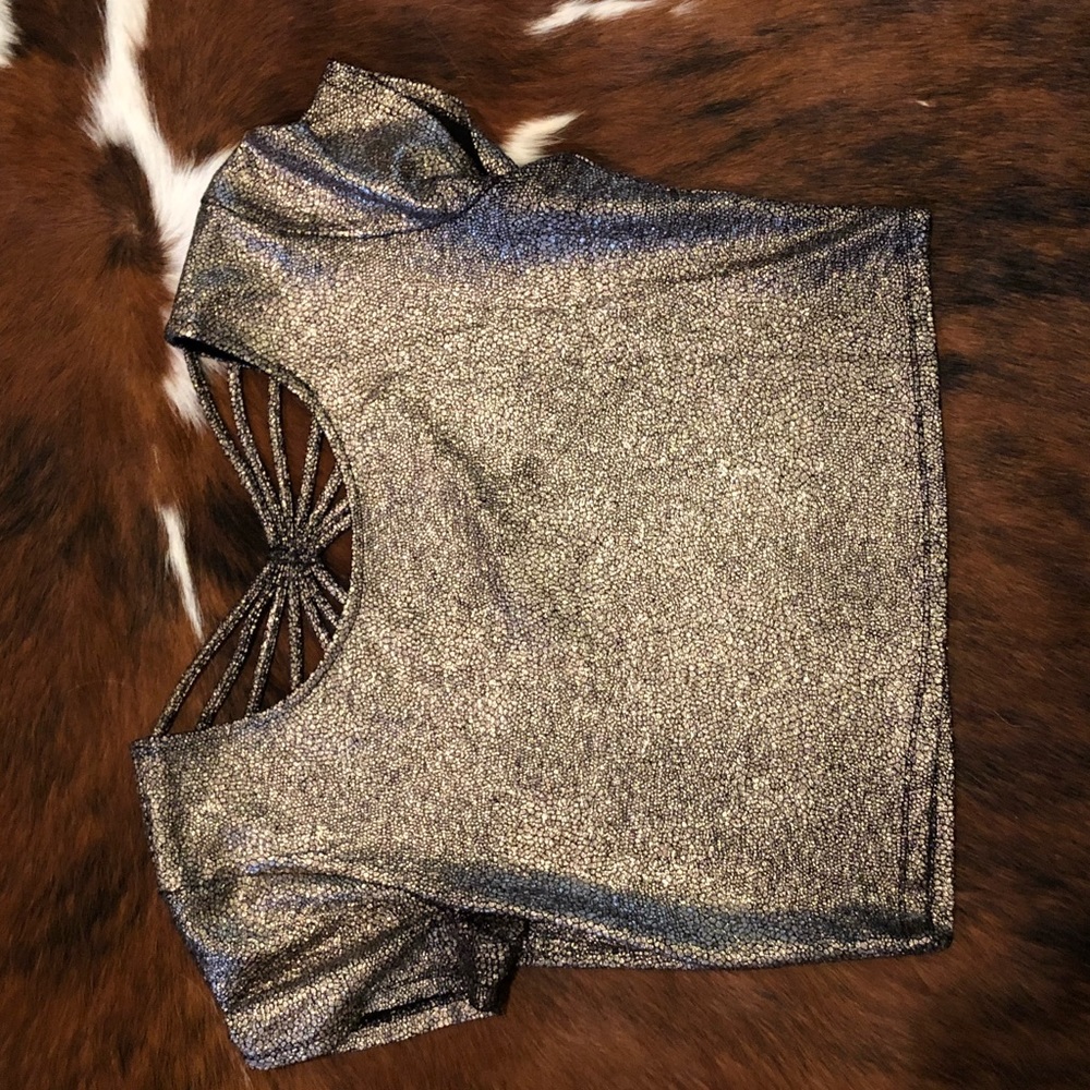 Forever21 Metallic crop top